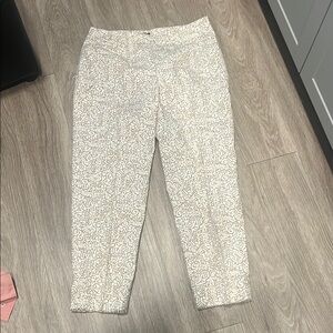 Piazza Sempione Cream and Gold Swirl Pants